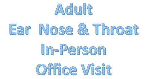In-person ENT Office Visit on November 20, Monday at 11:30am